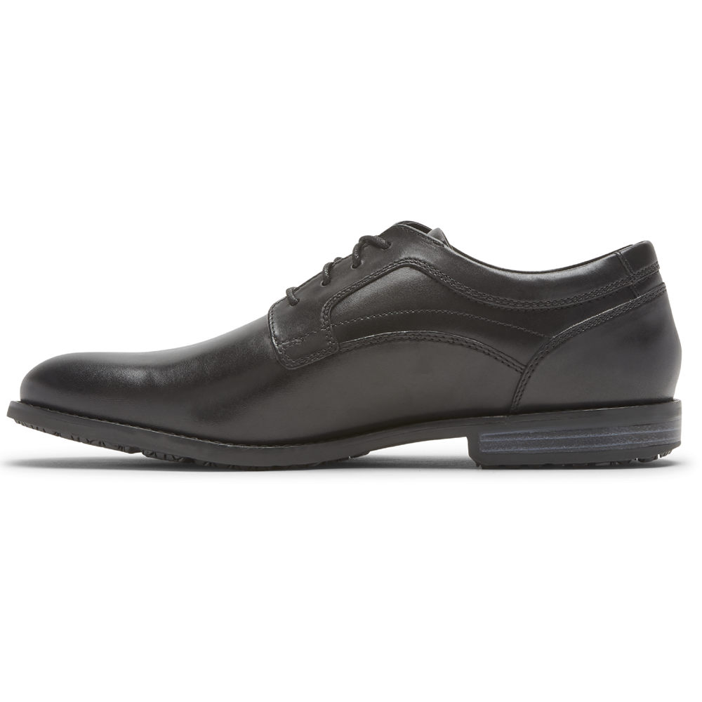 Rockport Singapore Mens Oxfords - Dustyn Plain Toe Black - PO4562803